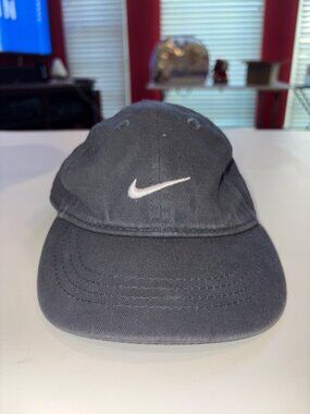 Nike Infant Gray Adjustable Baseball Cap With Embroidered Swoosh Logo